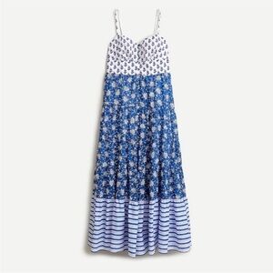 J. Crew Blue and White Maxi Dress